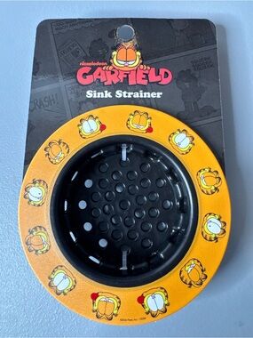 Garfield Orange Sink Strainer - Licensed Nickelodeon Kitchen Tool cat licking